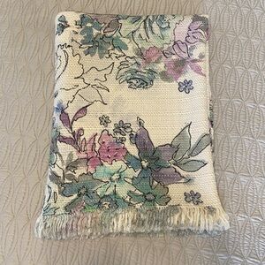 Soft Surroundings Floral Cotton Throw Made in Italy